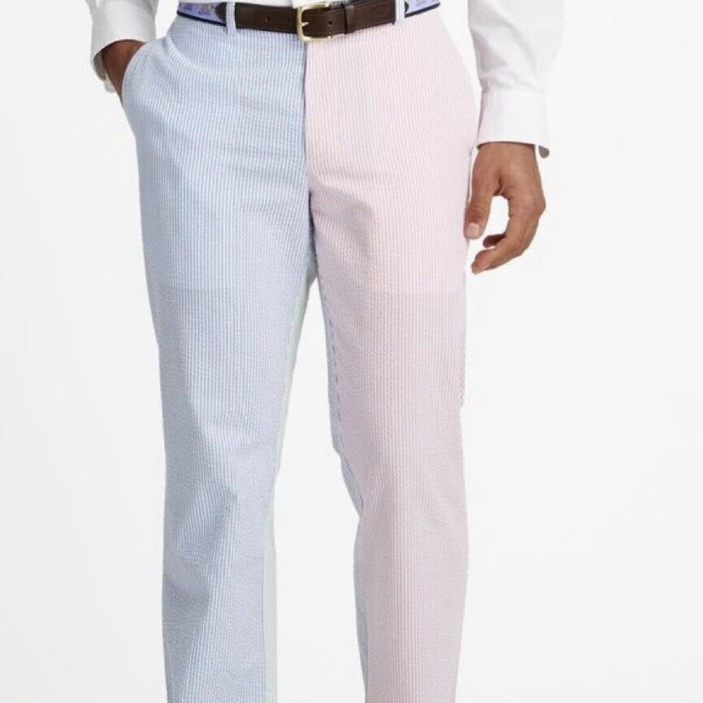 NWT- FATHER'S DAY SPECIAL-Vinyard Vines Seersucker Club Pants-Size 35x30